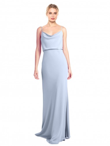 Stretch Crepe Sheath Long Sleeveless V-Back Formal Dress / Bridesmaid Dress Glasgow