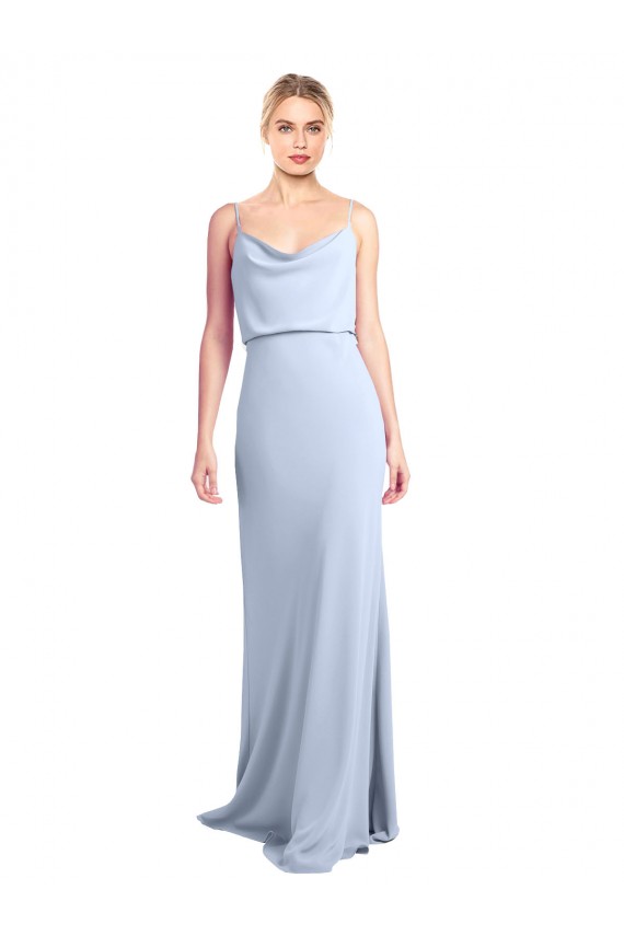 Stretch Crepe Sheath Long Sleeveless V-Back Formal Dress / Bridesmaid Dress Glasgow