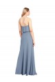 Stretch Crepe Sheath Long Sleeveless Smoke Blue Formal Dress / Bridesmaid Dress Glasgow