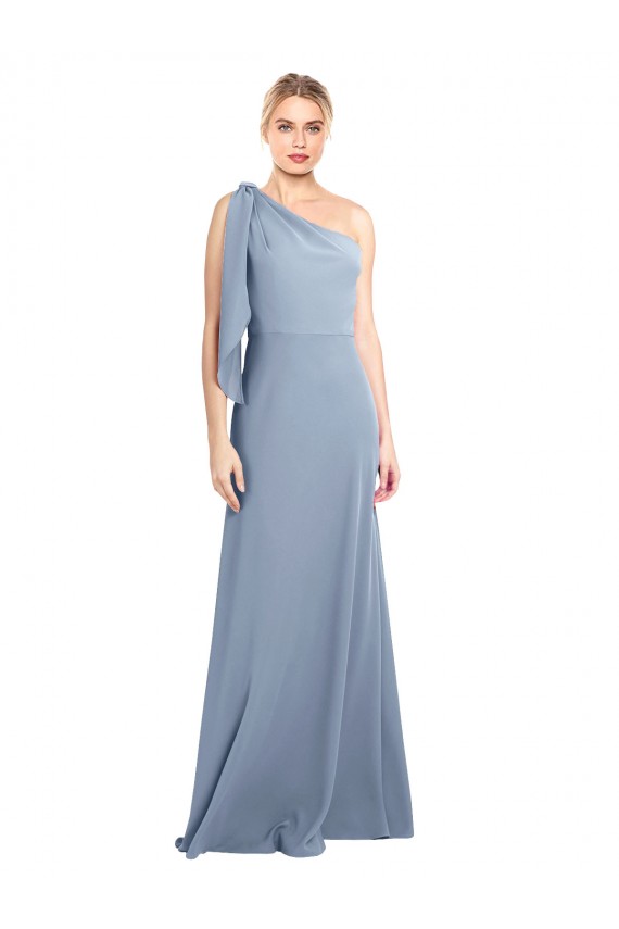Stretch Crepe Sheath Long Flutter Sleeves Formal Dress / Bridesmaid Dress Glasgow