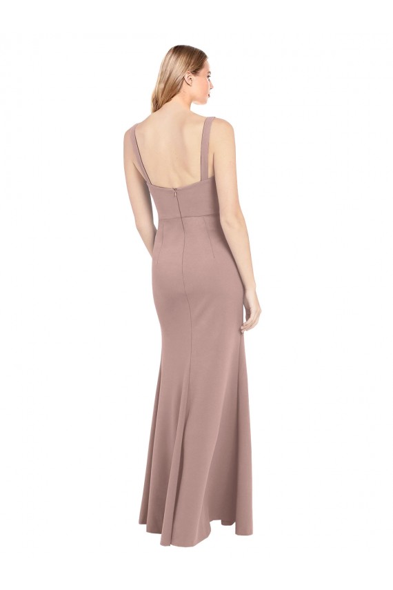 Stretch Crepe Mermaid Long Sleeveless Side Slit Prom Dresses Glasgow