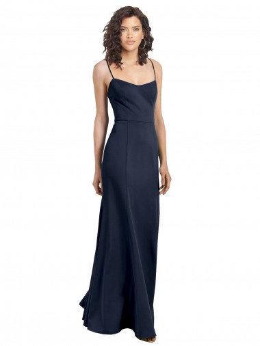 Stretch Crepe Sheath Long Sleeveless Low Back Formal Dress / Bridesmaid Dress Glasgow