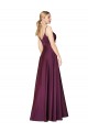 Stretch Crepe A-Line Long Sleeveless V-Back Formal Evening Gown / Prom Dress / Bridesmaid Dress Glasgow