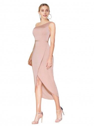 Stretch Crepe Mermaid Knee Length Sleeveless Formal Dress / Bridesmaid Dress Glasgow