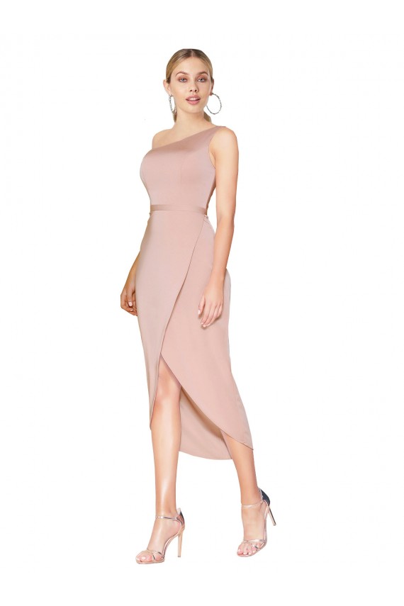 Stretch Crepe Mermaid Knee Length Sleeveless Formal Dress / Bridesmaid Dress Glasgow