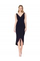 Stretch Crepe Mermaid Mermaid Sleeveless Dark Navy High Low Evening Gown / Prom Dress / Bridesmaid Dress Glasgow