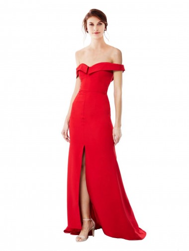 Stretch Crepe A-Line Long Sleeveless Bridesmaid Dress / Evening Dress Glasgow