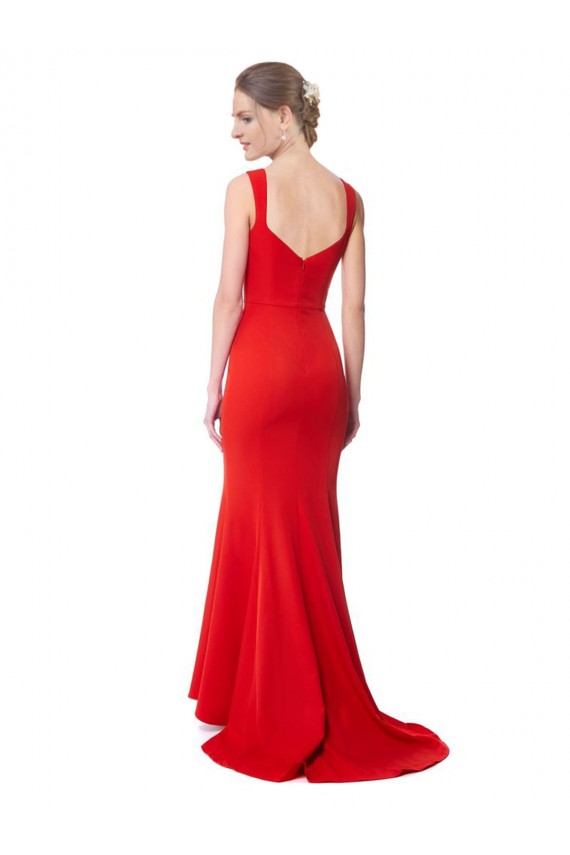 Stretch Crepe Mermaid Long Red Formal Evening Gown / Prom Dress / Bridesmaid Dress Glasgow