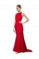 Stretch Crepe Mermaid Long Sleeveless Open Back Formal Evening Gown / Bridesmaid Dress Glasgow
