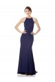 Stretch Crepe Mermaid Mermaid Sleeveless Navy Blue Bridesmaid Dress / Formal Dress Glasgow