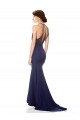 Stretch Crepe Mermaid Mermaid Sleeveless Navy Blue Bridesmaid Dress / Formal Dress Glasgow