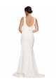 Stretch Crepe Sheath Sweep Train Sleeveless Low Back Semi Formal Evening Dress / Prom Dress / Bridesmaid Dress Glasgow