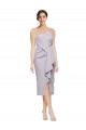 Stretch Crepe Sheath Cocktail Length Sleeveless Low Back High Low Evening Gown / Prom Dress / Bridesmaid Dress Glasgow