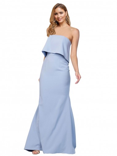 Stretch Crepe A-Line Long Sleeveless Low Back Formal Dress / Bridesmaid Dress Glasgow