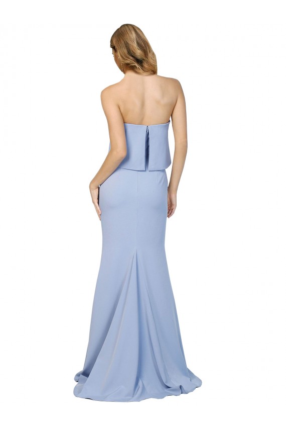 Stretch Crepe A-Line Long Sleeveless Low Back Formal Dress / Bridesmaid Dress Glasgow