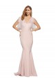 Stretch Crepe & Tulle Sheath Long Sleeveless Low Back Formal Dress / Bridesmaid Dress Glasgow