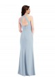 Stretch Crepe A-Line Long Sleeveless Halter Neck Open Back Prom Dresses Glasgow