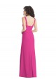 Stretch Crepe Trumpet Long Sleeveless Square Neck Low Back Prom Dresses Glasgow