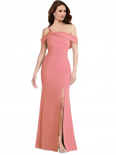 Stretch Crepe Trumpet Long Sleeveless Hot Pink Low Back Semi Formal Evening Dress / Prom Dress / Bridesmaid Dress Glasgow