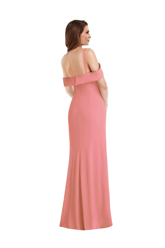 Stretch Crepe Trumpet Long Sleeveless Hot Pink Low Back Semi Formal Evening Dress / Prom Dress / Bridesmaid Dress Glasgow