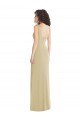 Stretch Crepe Trumpet Long Sleeveless Low Back Champagne Prom Dresses Glasgow