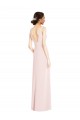 Stretch Crepe A-Line Long Sleeveless Low Back Black Tie Evening Gown / Prom Dress / Bridesmaid Dress Glasgow