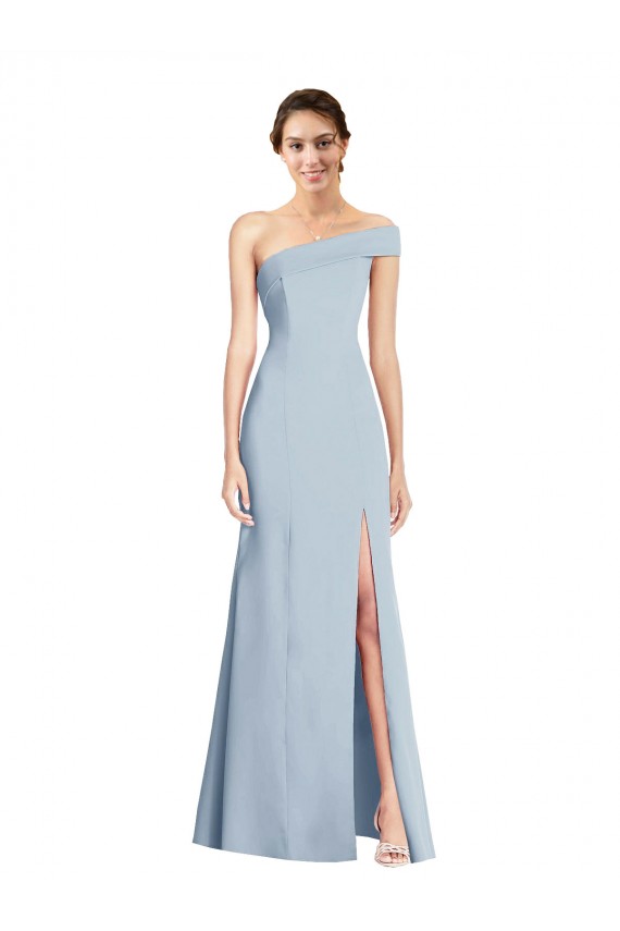 Stretch Crepe Trumpet Trumpet Sleeveless Light Sky Blue Formal Evening Gown / Prom Dress / Bridesmaid Dress Glasgow