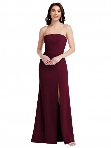 Stretch Crepe Trumpet Long Sleeveless Semi Formal Evening Dress / Prom Dress / Bridesmaid Dress Glasgow