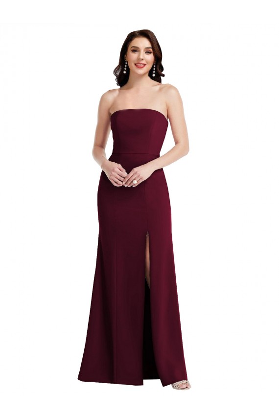 Stretch Crepe Trumpet Long Sleeveless Semi Formal Evening Dress / Prom Dress / Bridesmaid Dress Glasgow