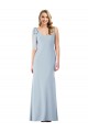Stretch Crepe Trumpet Long Sleeveless V-Back Semi Formal Evening Dress / Prom Dress / Bridesmaid Dress Glasgow