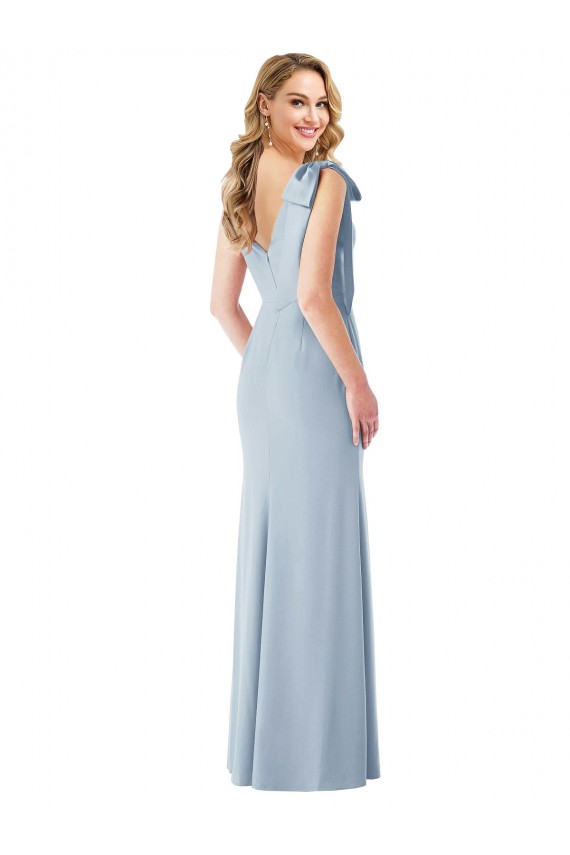 Stretch Crepe Trumpet Long Sleeveless V-Back Semi Formal Evening Dress / Prom Dress / Bridesmaid Dress Glasgow