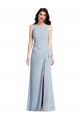 Stretch Crepe Trumpet Long Sleeveless High Slit Prom Dresses Glasgow
