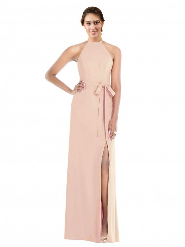 Stretch Crepe Trumpet Long Sleeveless Criss Cross Back Formal Evening Gown / Prom Dress / Bridesmaid Dress Glasgow