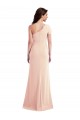 Stretch Crepe Trumpet Long Cap Sleeves Nude Prom Dresses Glasgow