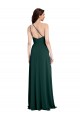 Stretch Crepe A-Line Long Sleeveless Open Back High Side Slit Prom Dresses Glasgow