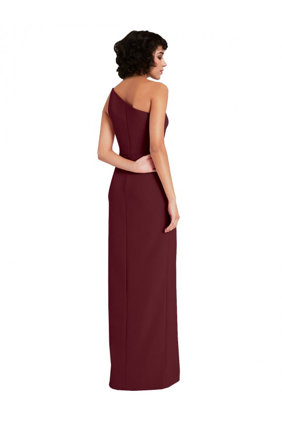 Stretch Crepe Sheath Long Sleeveless Daring Slit Prom Dresses Glasgow