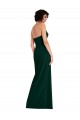 Stretch Crepe Sheath Long Sleeveless Low Back Side Slit Prom Dresses Glasgow