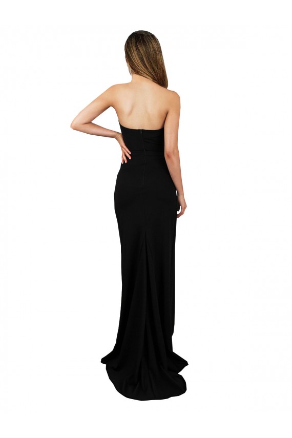 Stretch Crepe Column Long Sleeveless Low Back Formal Evening Gown / Prom Dress / Bridesmaid Dress Glasgow