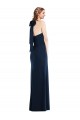 Stretch Crepe Trumpet Long Sleeveless Dark Navy Open Back Semi Formal Evening Dress / Prom Dress / Bridesmaid Dress Glasgow