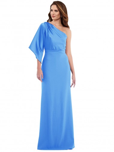 Stretch Crepe Trumpet Long Bell Sleeves Semi Formal Evening Dress / Prom Dress / Bridesmaid Dress Glasgow