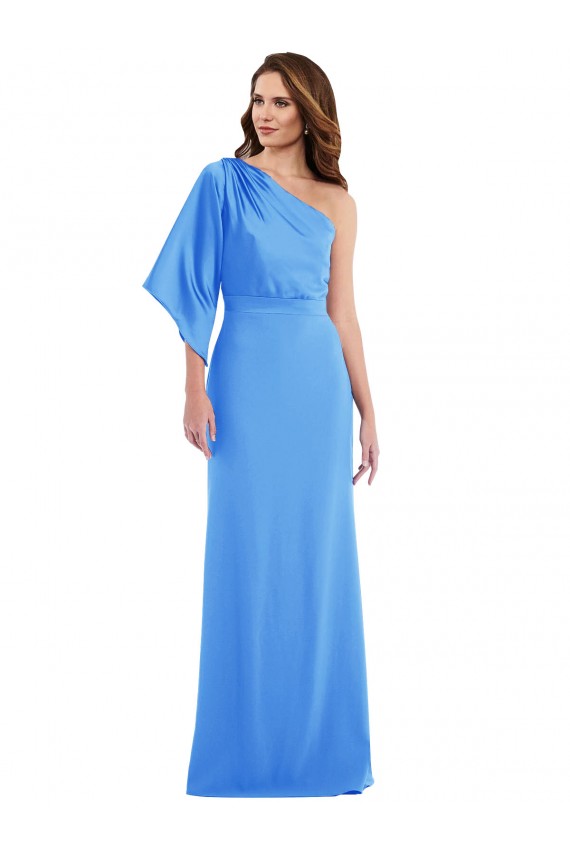 Stretch Crepe Trumpet Long Bell Sleeves Semi Formal Evening Dress / Prom Dress / Bridesmaid Dress Glasgow