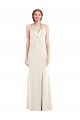 Stretch Crepe Trumpet Long Sleeveless Ivory Low Back Semi Formal Evening Dress / Prom Dress / Bridesmaid Dress Glasgow