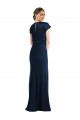 Stretch Crepe Trumpet Long Cap Sleeves Keyhole Back Formal Evening Gown / Prom Dress / Bridesmaid Dress Glasgow