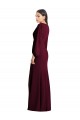 Stretch Crepe Trumpet Long Puff Sleeves Semi Formal Evening Dress / Prom Dress / Bridesmaid Dress Glasgow