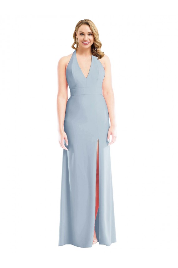 Stretch Crepe Trumpet Long Sleeveless Open Back Bridesmaid Dress / Evening Dress Glasgow