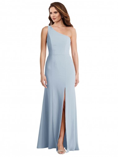 Stretch Crepe Trumpet Long Sleeveless Light Sky Blue Prom Dresses Glasgow