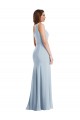 Stretch Crepe Trumpet Long Sleeveless Light Sky Blue Prom Dresses Glasgow