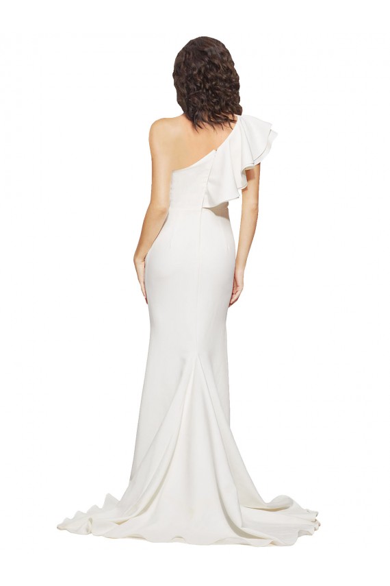 Stretch Crepe Sheath Sheath Sleeveless Ivory Semi Formal Evening Dress / Prom Dress / Bridesmaid Dress Glasgow