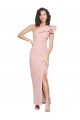 Stretch Crepe Sheath Long Sleeveless One Shoulder Prom Dresses Glasgow
