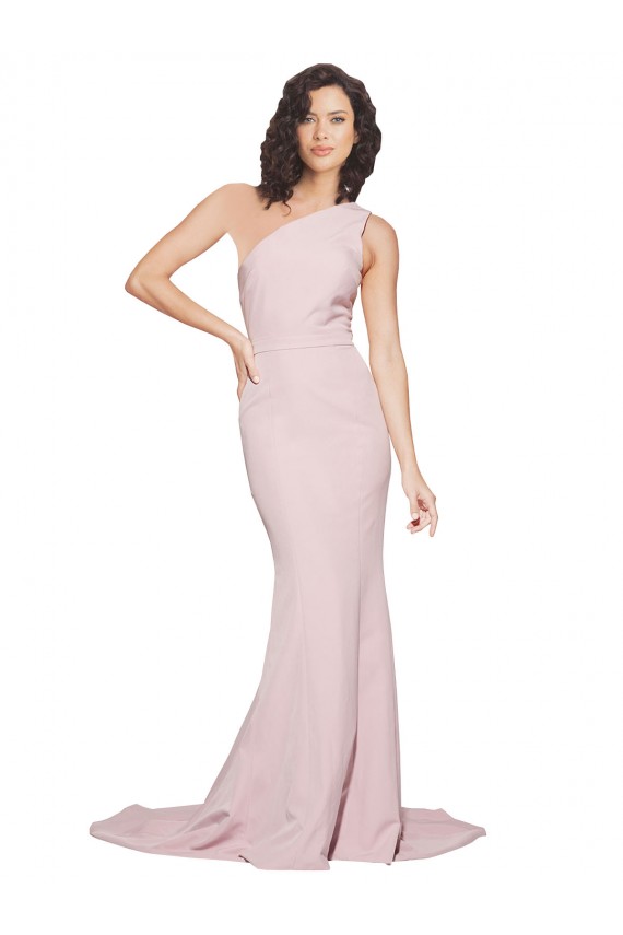 Stretch Crepe Sheath Sweep Train Sleeveless Side Slit Prom Dresses Glasgow